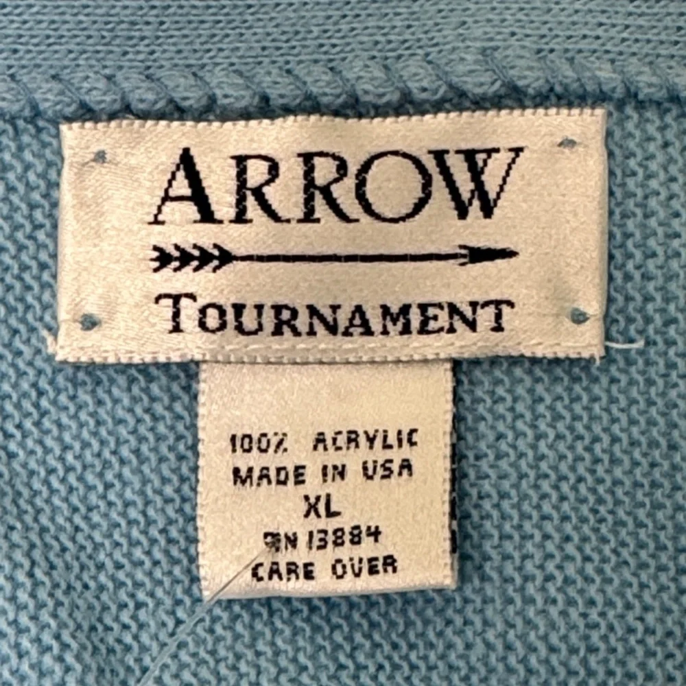 Vintage Arrow Light Blue Cardigan Size XL